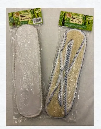 Natural Loofah Body Scrubbers — Long Towel Scrubber Loofahs (12 pack, assorted colors)